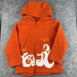 Toffee Apple Girls Fleece Zip Up Hoodie Jacket Halloween Orange Size 4/5 - Picture 1 of 10