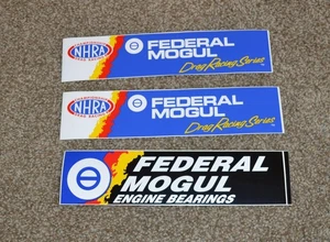 (3) Federal Mogul Drag Racing Series & Motor Rodamientos Pegatinas Lote - Imagen 1 de 4