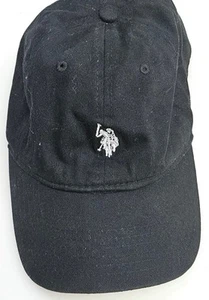 US Polo Assn Hat Black Adjustable Trucker Hat Black Ball Cap Adult One Size - Picture 1 of 10