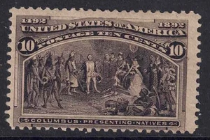 US Scott 237 10c Columbian Issue stamp of 1893 mint cr100 - Picture 1 of 3