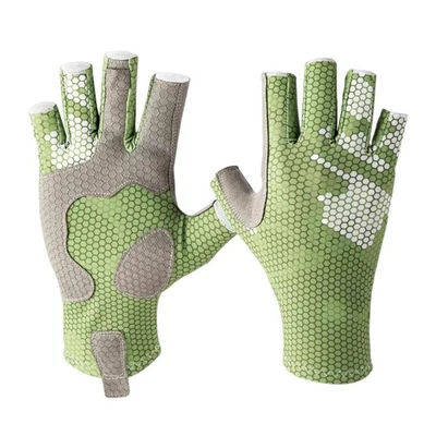Fishing Gloves Fingerless Gloves UV Protection Breathable Sun Protection Gloves - Image 1 of 4