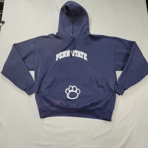 Champion Penn State Nittany Lions XL Sudadera con Capucha Azul Marino Logo Pata Estilo Vintage Vellón - Imagen 1 de 10