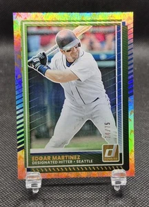 2025 Donruss Baseball Fire Emoji Edgar Martinez #10 74/75 Mariners HoF - Picture 1 of 3