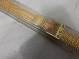 Vtg Speidel 17mm Gold Tone Watch Band Two Piece Strap NOS NEW OLD STOCK - Picture 1 of 4