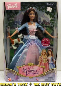 2004 Mattel Barbie as The Princess & the Pauper Erika Singing Doll & Cat NR - Picture 1 of 9