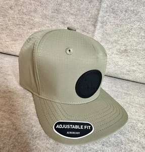 Adidas Cappello Berretto Baseball Tesa Piatta Taupe Nero Logo - Foto 1 di 9