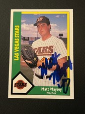Matt Maysey Signed 1990 CMC Card Auto Padres Las Vegas Stars Autograph COA