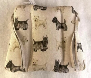 NEW Voyage Westie Linen / dogs seat pad fibre with ties. 40 x 35cm. SALE PRICE - Picture 1 of 3