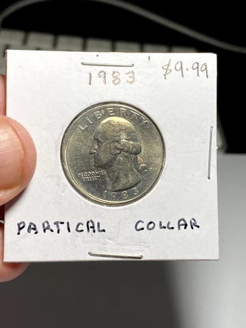 1983 P United States 25 Cents Partical Collar Error Coin Cover