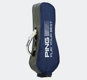 2024 Ping Premium Fabric Travel Golf Bag Cover Navy Hood New Flight Ready - Picture 1 of 10