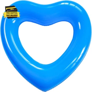 Pool Floats Adult Heart Swimming Rings Inflatable Rafts Pool Floaties Accessorie - Picture 1 of 6