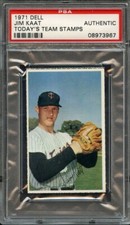 * 1971 DELL TODAY'S TEAM STAMPS JIM KAAT TODAY'S TEAM STAMPS PSA AUTHENTIC BB