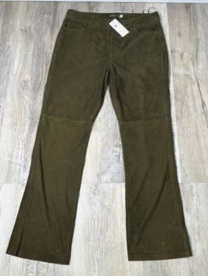 LAUREN Ralph Lauren Goat-Suede High-Rise Boot Women's Size 12 Olive Pants NWT - Image 1 of 4