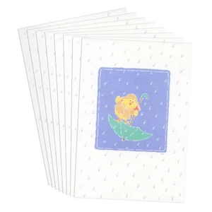 LOTE DE 8 TARJETAS DE REGALO DE AGRADECIMIENTO POR BEBÉ SELLO + Sobres, Paraguas de lluvia de pato - Imagen 1 de 5