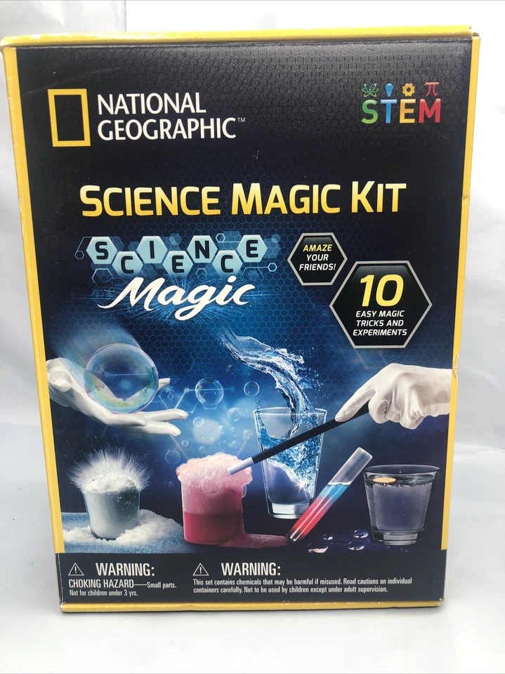 National Geographic Magic Chemistry Set - Perform 10 Easy Tricks With SC