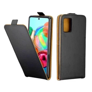 Ochrona Etui na telefon komórkowy do Samsung Galaxy A71 Case Flip Cover Pokrowiec Etui Czarne - Zdjęcie 1 z 6