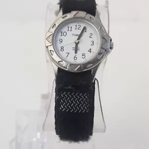 Orologio Analogico Timex Indiglo Impermeabile Cinturino Nero Gancio e Loop BATTERIA NUOVA - Foto 1 di 9
