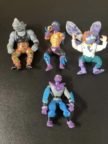 VINTAGE Lot 1988 SHREDDER, FOOT SOLDIER, FLY MAN, and ROCKSTEADY Figure TMNT Cover
