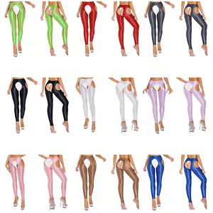 Pantalones para mujer Pantalones deportivos recortados Muslo Pantalones huecos Color liso Leggings - Imagen 1 de 87