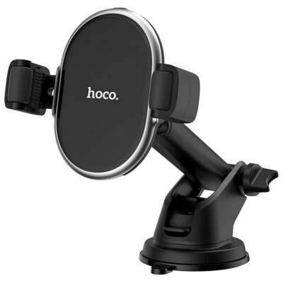 HOCO SUPPORTO CARICABATTERIE AUTO WIRELESS FAST CHARGiNG QI S12 BLACK 792165A - Immagine 1 di 4