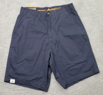 Shorts Architect Deck Masculino Tamanho 29 Azul Marinho Ativo Flex Cintura Alta Bolsos Frente Plana - Imagem 1 de 4