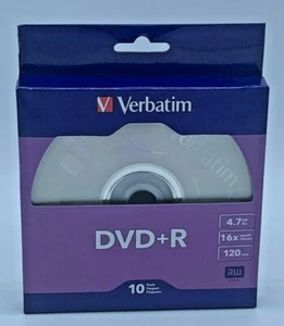 Verbatim DVD+R 4,7GB 16x Recordable Media Disc - 10 Disc Box - Bild 1 von 2