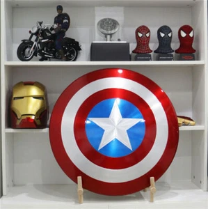 US Stock!! 60cm Captain America Shield Aluminium Alloy Shield Cosplay Prop 3.5KG - Picture 1 of 20