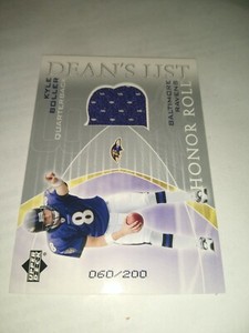 KYLE BOLLER 2003 UD DEAN'S LIST JERSEY #DL-BO 60/200 RAVENS CAL. GOLDEN BEARS 