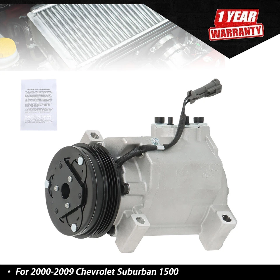 Compresor de aire acondicionado 15-21127 204-1518 apto para GMC Yukon XL 1500 2000-2002 Foto 1 de 4