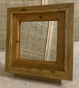 4 3/4” Mirror In 8” Multi-wood Frame - Picture 1 of 2