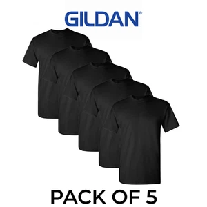 Bulk Lot Gildan Men Heavy Cotton Plain Short Sleeves T-Shirt 5000 (Pack Of 5) - Picture 1 of 24