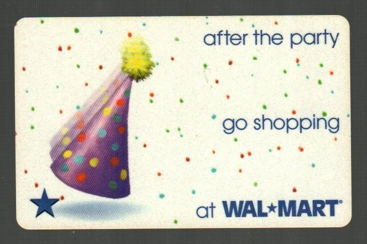 WALMART After the Party, Go Shopping ( 2004 ) Gift Card ( $0 ) - Image 1 of 1