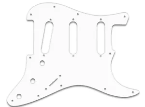 GOLPEADOR DE CALIDAD STRATOCASTER® EE. UU.+MÉXICO BLANCO PG f.FENDER® 3 CAPAS EE. UU. 8+11 ORIFICIOS - Imagen 1 de 1