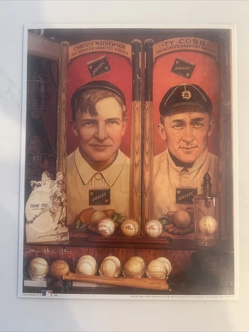 Ty Cobb Christy Mathewson Collage Poster 1993 Baseball new sealed 11x14 Sports Cover