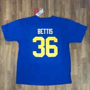 NWT Mitchell & Ness Jerome Bettis Los Angeles Rams Throwback Blue Shirt Men's XL