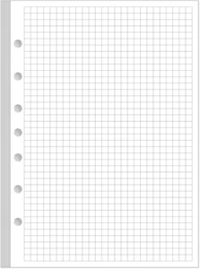 A5 Grid Refill Paper 7-Hole Graph Paper 100Sheets / 200Pages Loose-Leaf Grid ... - Picture 1 of 7