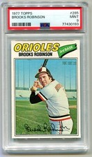 1977 Topps #285 Brooks Robinson PSA 9 MINT Baltimore Orioles HALL OF FAME GREAT!