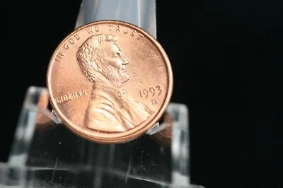 1993 d Lincoln penny error Shadow 3- Close AM UNC. - Image 1 of 4