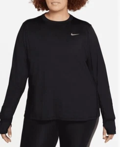 Nike Women’s Running Crew Top Pullover Black Brand New Plus Size 1X(UK 22-24) - Picture 1 of 8