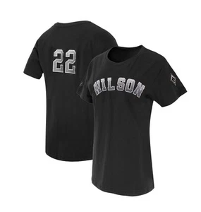 Camiseta para mujer FISLL A’ja Wilson negra cosida Las Vegas Aces talla L grande - Imagen 1 de 3