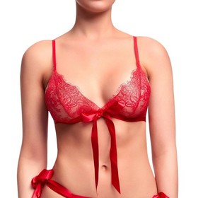 Dita Von Teese Von Follies Fantacist Unlined Tie Front Bralette black XL NEW