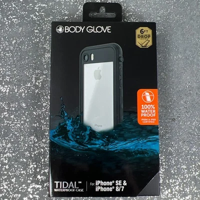 Body Glove Tidal Waterproof Case iPhone SE & iPhone 7/8 Black Full Coverage IP68 - Image 1 of 4