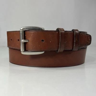 Cinturón de vestir de cuero marrón rayado Trafalgar - para hombre talla 40/100 Foto 1 de 4