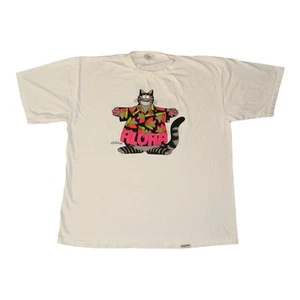 Vintage B Kliban Cat T Shirt Size 2XL Oversized Aloha Hawaii Crazy Shirts Hawaii - Picture 1 of 9