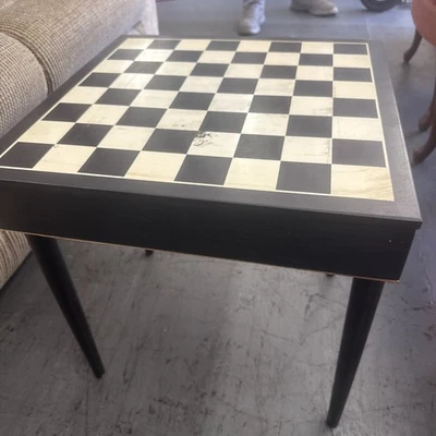 Vintage MCM Solid Wood Casino Game Table Chess Roulette Black Jack - Image 1 of 4