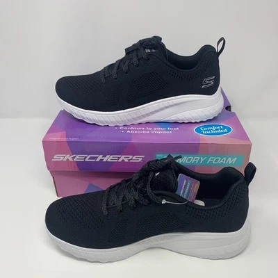 Skechers Women's Shoes 7.5 Chaos Lace Up Memory Foam Chaos Sneaker Black 7.5 - Image 1 of 4