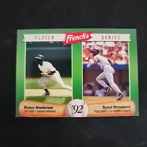 1992 French's Rickey Henderson Darryl Strawberry HOF #17 NM-MINT - Bild 1 von 2
