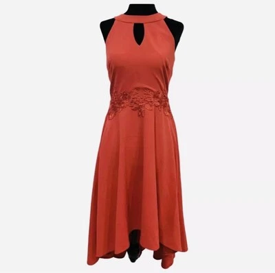 Juniors B. Smart High Low Cocktail Dress Red Sz 4 - Image 1 of 2