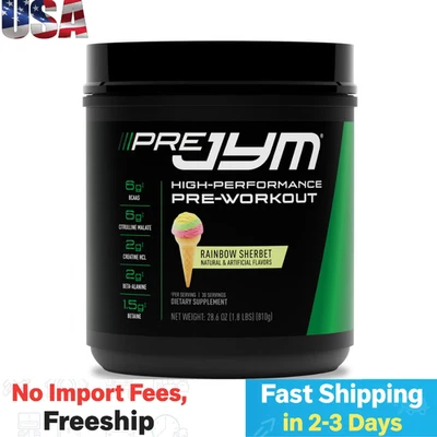 Jym® Pre Jym Pre-Entrenamiento - Sherbet Arco Iris (30 Porciones) Foto 1 de 4