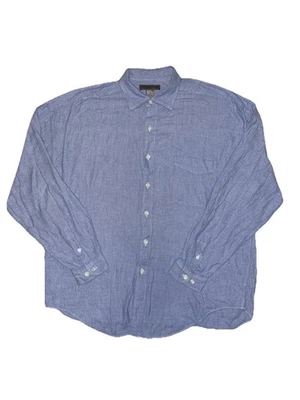 Le Collezioni Structure Vintage 90s Blue Button Up Shirt Mens XL - Image 1 of 4